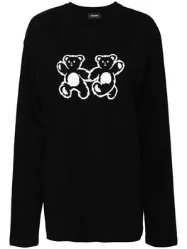 We11done футболка Teddy Twins, черный