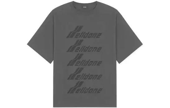 WE11DONE футболка унисекс, Древесный уголь