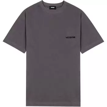 WE11DONE Футболка унисекс FW24, темно-серый