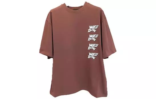 WE11DONE Футболка унисекс коричневые