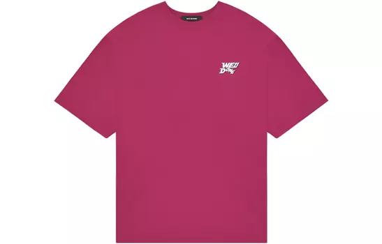 WE11DONE Футболка унисекс ярко-розовые