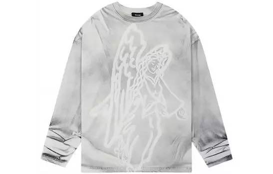 WE11DONE Футболка унисекс серо-белая