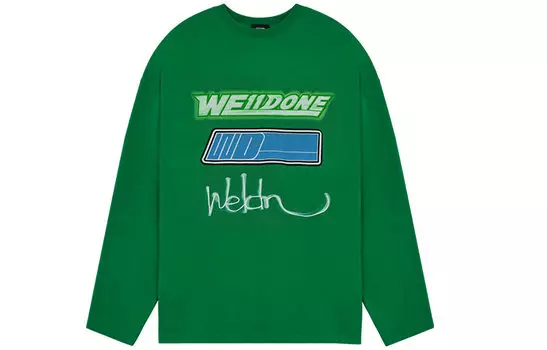 WE11DONE Футболка унисекс зеленые