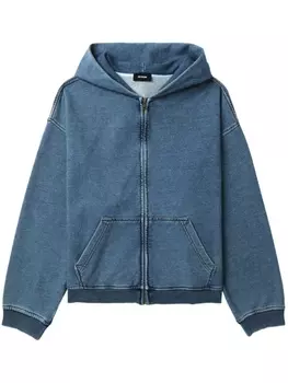 We11done худи на молнии, синий