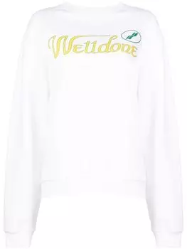 We11done худи с логотипом, белый