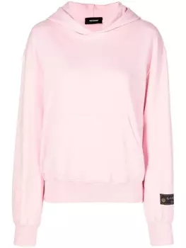 We11done худи с нашивкой-логотипом, розовый