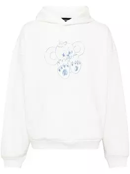 We11done худи с принтом, белый