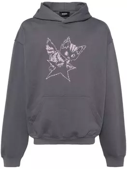 We11done худи с принтом, серый