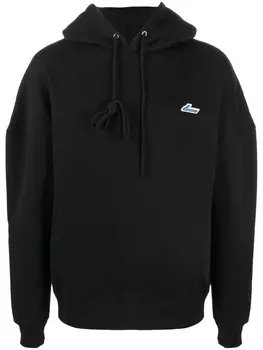 We11done худи с приспущенными плечами, черный