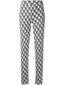 We11done легинсы с логотипом, белый