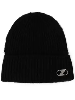 We11done шапка бини с логотипом, черный