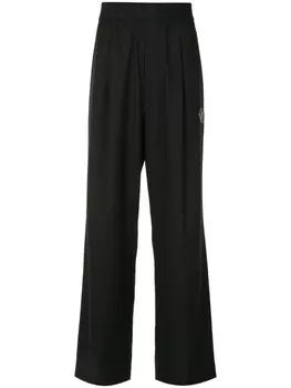 We11done широкие брюки с аппликацией, черный
