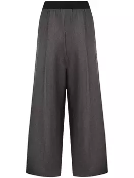 We11done широкие брюки с нашивкой-логотипом, серый