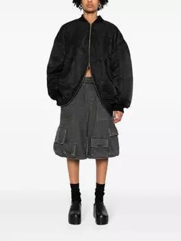 We11done шорты карго с эффектом потертости, серый