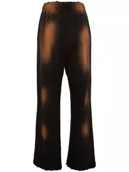 We11done спортивные брюки с эффектом потертости, черный