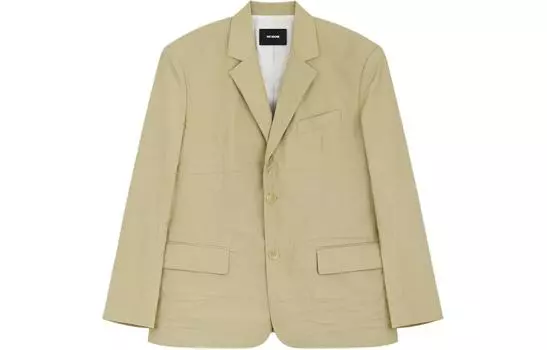 WE11DONE SS24 Деловой мужской костюм желтого цвета