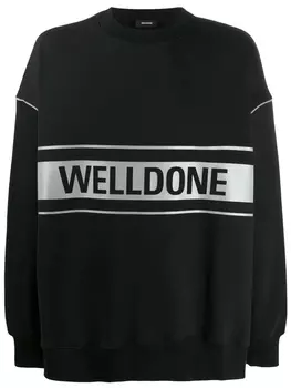We11done толстовка с логотипом, черный