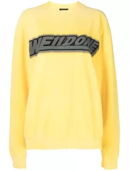 We11done толстовка с логотипом, желтый
