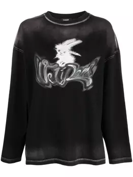 We11done толстовка с принтом, черный