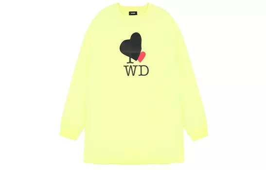 WE11DONE Толстовка унисекс неоново-желтая