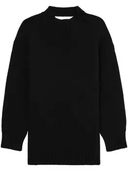 We11done трикотажное платье-толстовка, черный