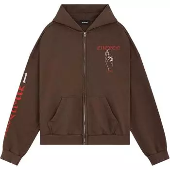 WE11DONE Женская толстовка FW24 коричневого цвета