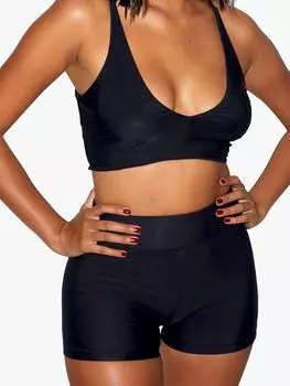 We Are We Wear Шорты для плавания Stevie с высокой талией, черные