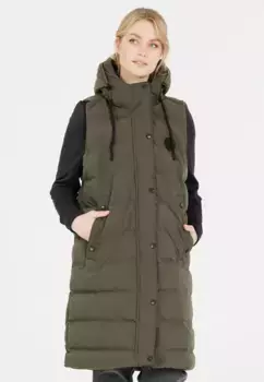 WEATHER REPORT жилет стеганый "Шеф", удлиненного кроя, антрацит