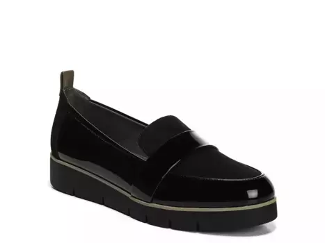 Webster Wedge Лоферы Dr. Scholl'S, Black Faux Patent Leather