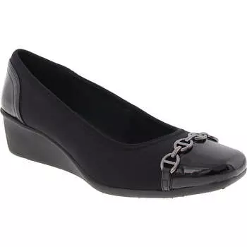 Webster женские лоферы с цепочкой и лакированным каблуком Anne Klein, цвет black/patent