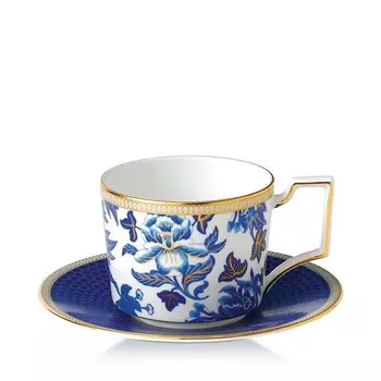 Wedgwood Hibiscus Чашка и блюдце, синий