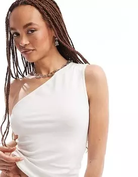 Weekday – Cindy – кремово-белый топ на одно плечо, эксклюзивно для ASOS