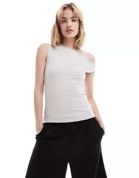 Weekday – Hedda – Светло-бежевый асимметричный топ