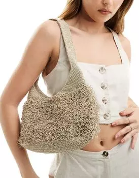 Weekday - Iris - Сумка на плечо крючком бежевого цвета