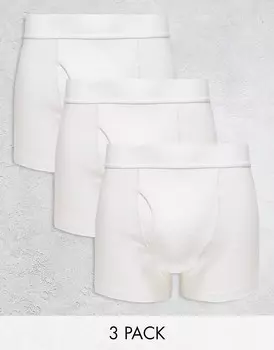 Weekday – Johnny – Комплект из 3 пар белых боксеров