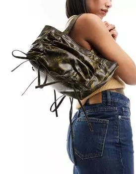 Weekday - Маленькая состаренная черная коллекционная сумка с бантиками