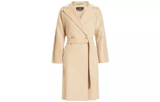 WEEKEND MaxMara Пальто женское бежевое