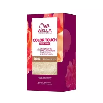 Wella Профессиональная полуперманентная краска для волос Color Touch без аммиака для обновления цвета и покрытия седых волос - набор для корней, включающий маску для волос Platinum Blonde