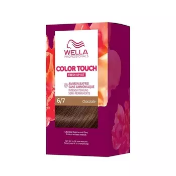Wella Профессиональная полуперманентная краска для волос Color Touch без аммиака для обновления цвета и покрытия седых волос с набором для корней и маской для волос шоколадного цвета