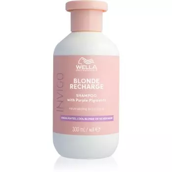 Wella Professionals Invigo Blonde Recharge шампунь для светлых волос, нейтрализующий желтоватые оттенки, 300 мл