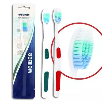 WELLBEE, Зубная щетка средней жесткости для взрослых