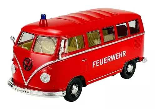 Welly 1963 Vw Volkswagen T1 Автобус Пожарная Департамент 1:24 22095