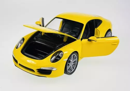Welly Porsche 911 (991) Carrera S желтый 1:24 новая металлическая модель автомобиля