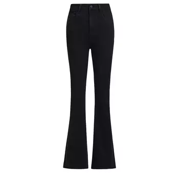 Wen Shan Джинсы женские, Черные брюки)