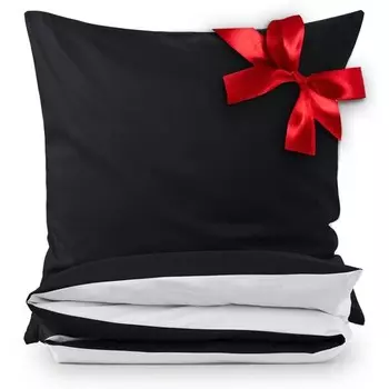 WENDEBETTWSCHE Ebba 4 шт, 135x1x200 см, черно-белый