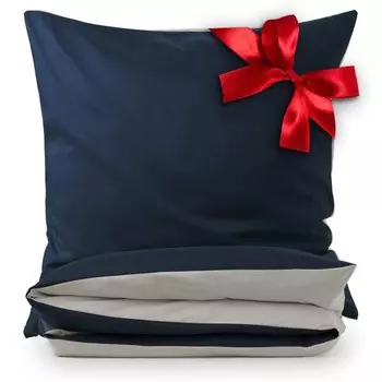 WENDEBETTWSCHE Ebba 4 шт, 135x1x200 см цвет dunkelblau & hellgrau