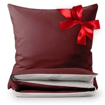 WENDEBETTWSCHE Ebba 4 шт, 135x1x200 см цвет rubinrot & hellgrau