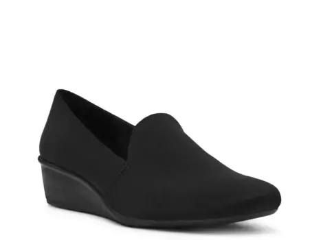 Wendell Wedge Слипоны Anne Klein, Black Fabric