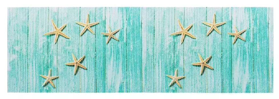 WENKO коврик из мягкой пены коврик для ванной универсальный напольный 65x200 см Mediaster, бирюзовый