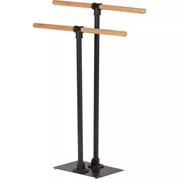 WENKO Полотенцедержатель «Forli», с 2 большими кронштейнами, цвет schwarz/natur